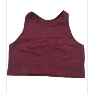 Knix Your High Neck Seamless Sports Bra Dark Cherry Size Large Pullover